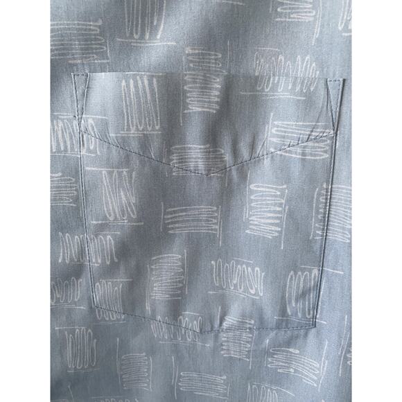 Batik Bay Easy Care Men's Light Blue Print Casual Camp Shirt Men's Size XXL 2XL - Picture 3 of 5